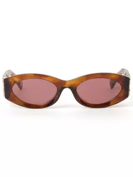 Miu Miu Eyewear солнцезащитные очки Miu Glimpse, коричневый