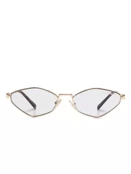 Miu Miu Eyewear солнцезащитные очки Regent, золотой
