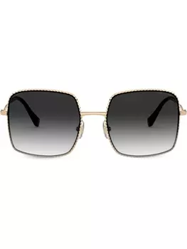 Miu Miu Eyewear солнцезащитные очки в квадратной оправе, желтый