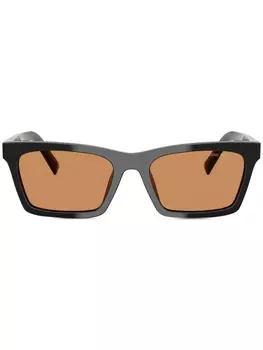 Miu Miu Eyewear солнцезащитные очки в квадратной оправе, черный