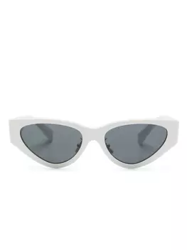 Miu Miu Eyewear солнцезащитные очки в оправе 'кошачий глаз', белый