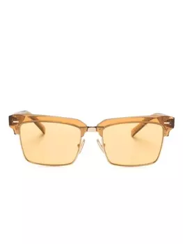 Miu Miu Eyewear солнцезащитные очки в оправе Clubmaster, оранжевый