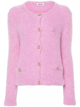 Miu Miu кардиган из смесового кашемира, розовый