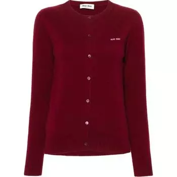 MIU MIU Кашемировый свитер женский красный