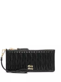 Miu Miu кошелек с логотипом, черный