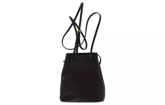 MIU MIU Кожаная сумка через плечо, мини-сумка для женщин, черная