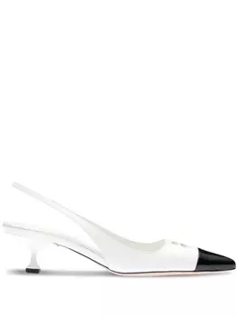 Miu Miu лакированные туфли, белый
