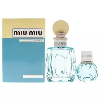 Miu Miu Leau Bleue Women 3,4 унции и 0,67 унции EDP спрей, подарочный набор