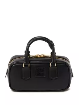 Мини-сумка Miu Miu с логотипом, черный