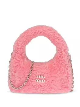 Miu Miu мини-сумка Wander из искусственного меха, розовый