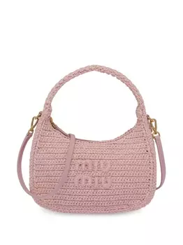 Miu Miu мини-сумка Wander в технике кроше, розовый