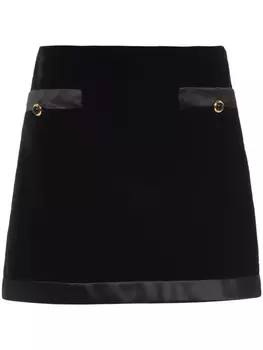 Miu Miu мини-юбка А-силуэта, черный