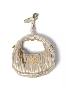 Miu Miu mini Wander matelass shoulder bag, нейтральный цвет