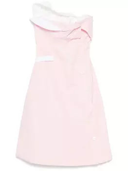 Miu Miu многослойное платье миди, розовый