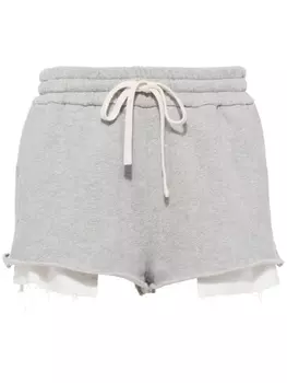 Miu Miu многослойные шорты, серый