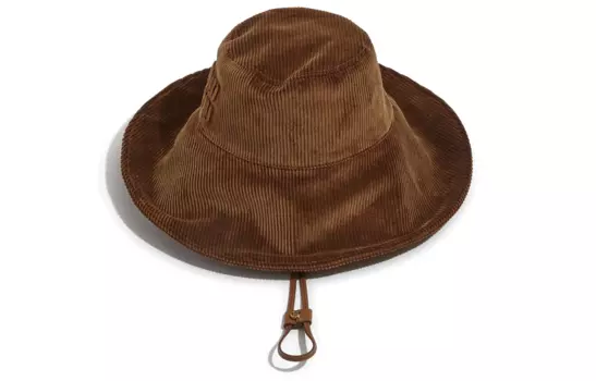 MIU MIU Мужская хлопковая панама коричневого цвета