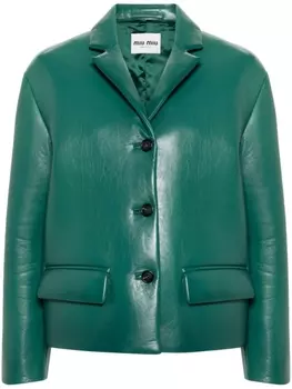 Miu Miu однобортная куртка, зеленый