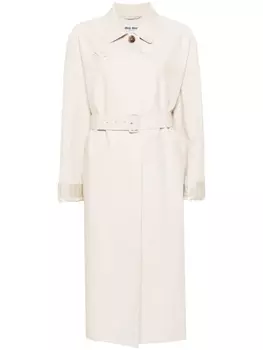 Miu Miu однобортное пальто, нейтральный