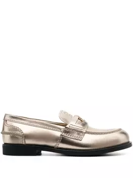 Miu Miu Penny flat loafers, золотистый