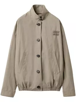 Miu Miu пиджак в клетку, зеленый