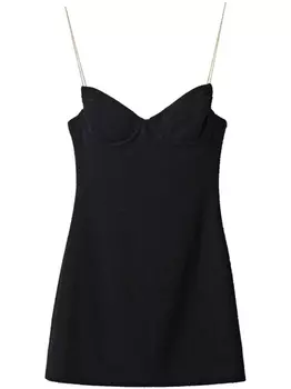 Miu Miu платье мини с вырезом в форме сердца, черный