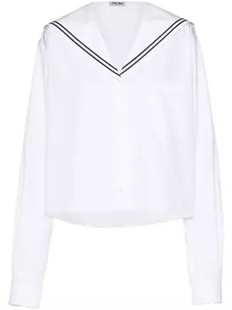 Miu Miu поплиновая рубашка, белый