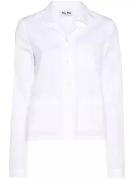 Miu Miu поплиновая рубашка, белый