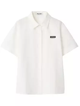 Miu Miu поплиновая рубашка, белый