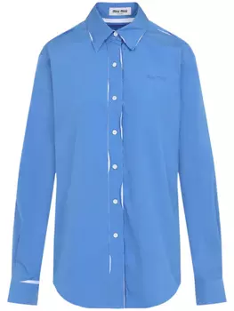 Miu Miu поплиновая рубашка, синий