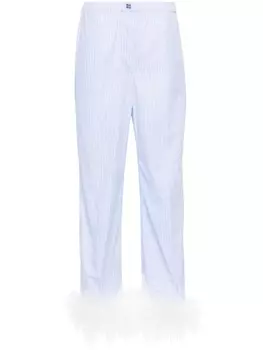 Miu Miu прямые брюки в тонкую полоску, синий