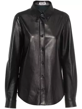 Miu Miu рубашка с длинными рукавами, черный