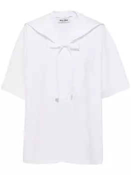 Miu Miu рубашка с вышивкой, белый
