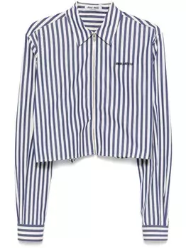 Miu Miu рубашка в полоску, синий