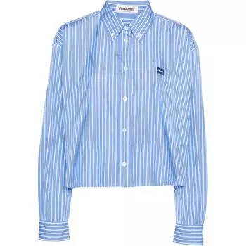 MIU MIU Рубашка женская сине-белая