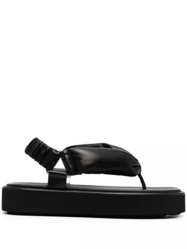Miu Miu сандалии на платформе, черный