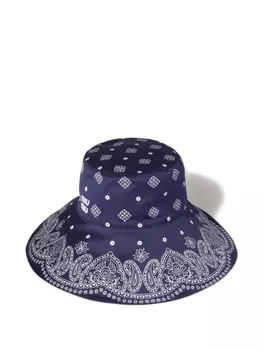 Miu Miu шляпа с принтом, синий