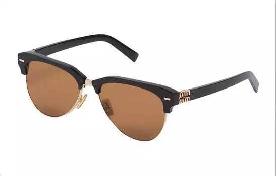 MIU MIU Солнцезащитные очки неправильной формы из ацетата, металлические, женские, черные