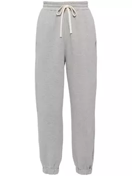 Miu Miu спортивные брюки с вышитым логотипом, серый