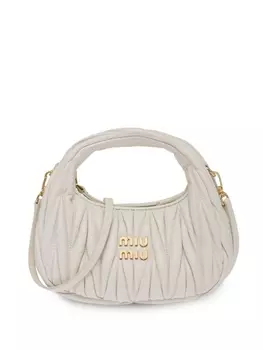 Miu Miu стеганая мини-сумка Wander, белый