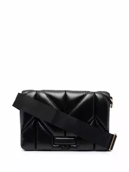 Miu Miu стеганая сумка на плечо, черный