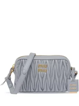 Miu Miu стеганая сумка на плечо, синий