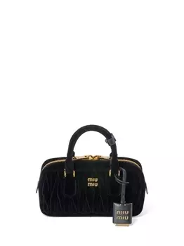 Стеганая сумка-тоут Miu Miu Arcadie, черный