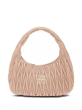 Стеганая сумка Miu Miu Wander, нейтральный цвет