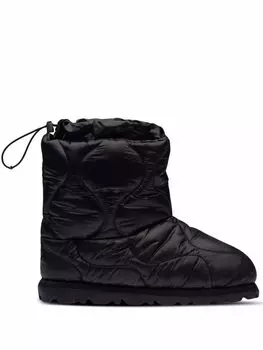 Miu Miu стеганые сапоги, черный