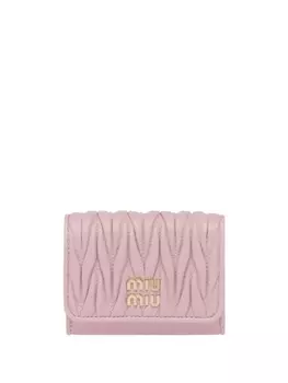 Miu Miu стеганый картхолдер, розовый