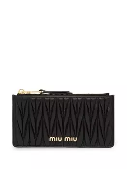 Miu Miu стеганый клатч, черный