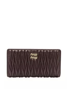 Miu Miu стеганый кошелек, фиолетовый