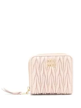 Miu Miu стеганый кошелек, розовый
