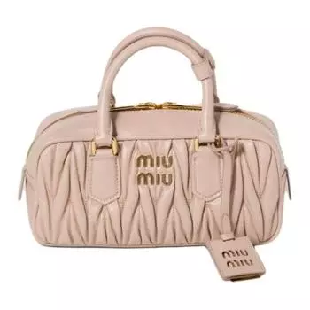 MIU MIU Сумка через плечо Arcadie Series, кожаная, женская, розовая