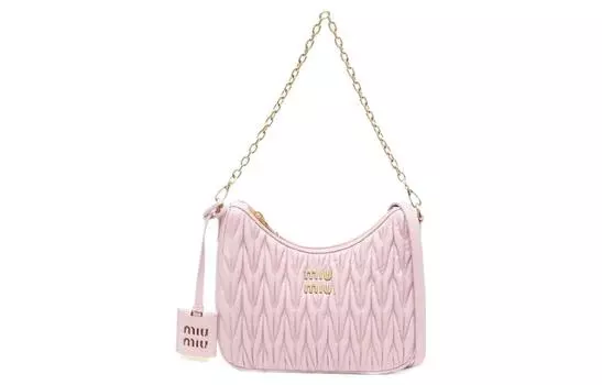 MIU MIU Сумка через плечо Matelass из мягкой овечьей кожи, женская, розовая